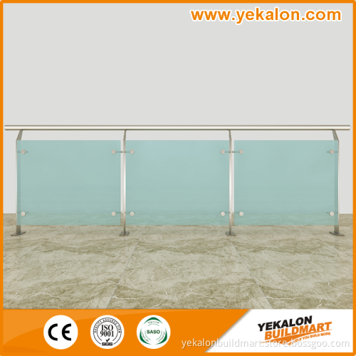 Yekalon 2016 Top Grade Stainless Steel Glass Railing/Baluster/Handrail for Balcony and Shopping Center From China
